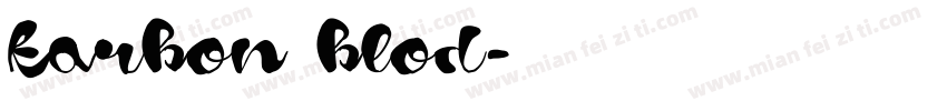 karbon blod字体转换